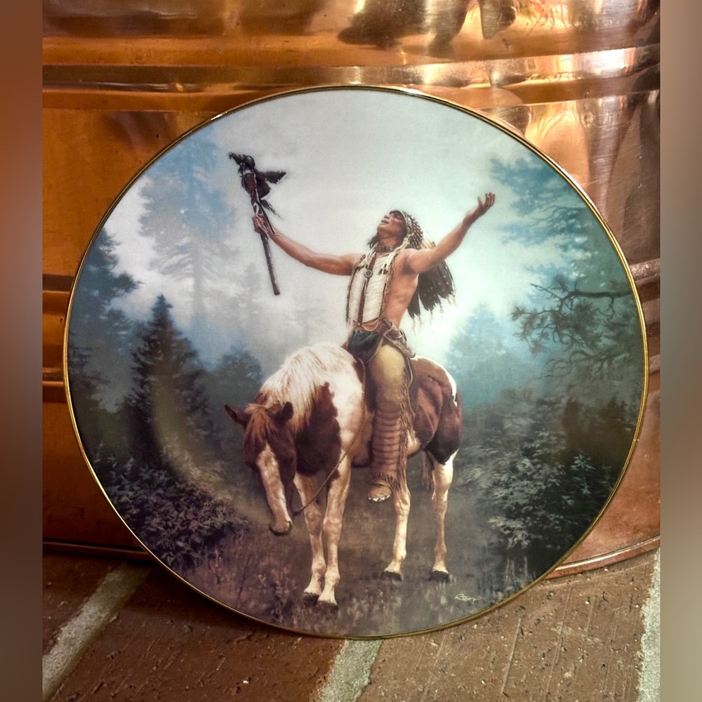 1992 DELIVERANCE Mystic Warrior Hamilton Plate Collection #3528V by Chuck Ren